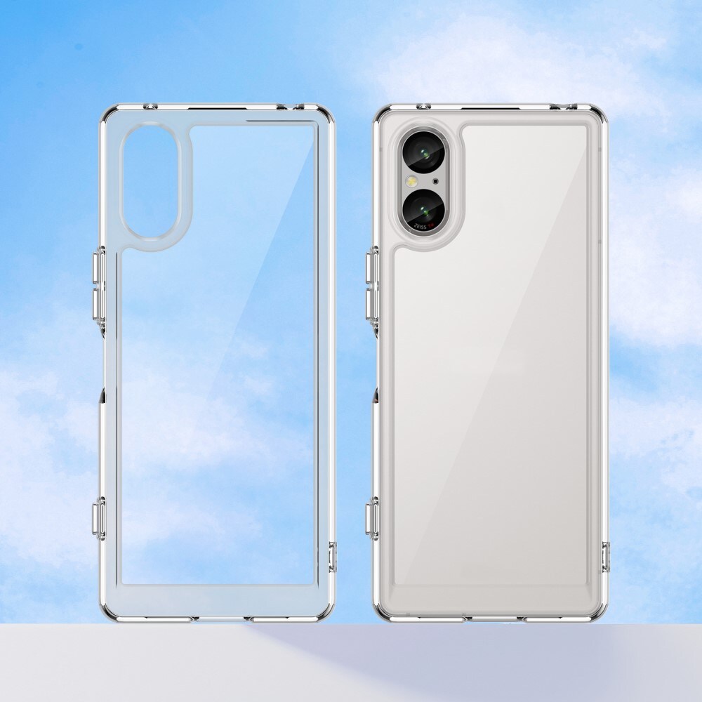 Sony Xperia 5 V Crystal Hybrid-cover, Gennemsigtig