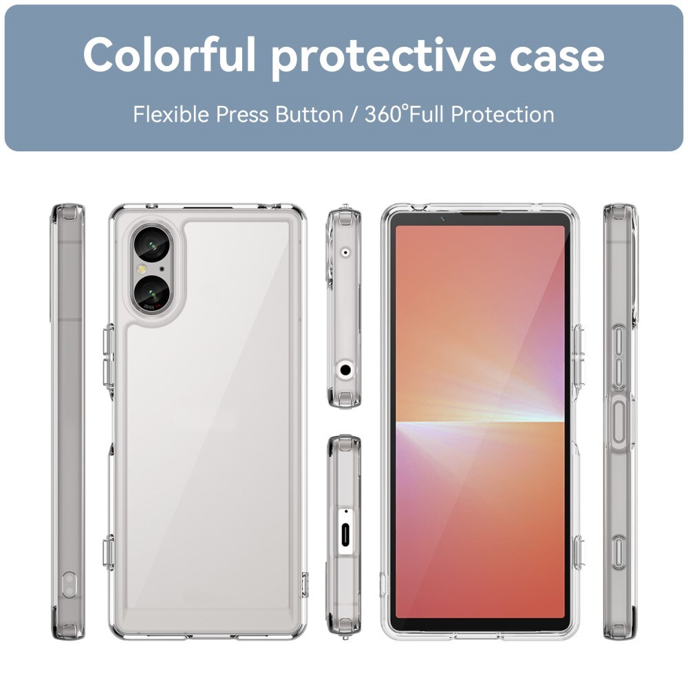 Sony Xperia 5 V Crystal Hybrid-cover, Gennemsigtig
