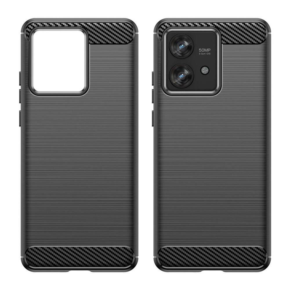 Motorola Edge 40 Neo TPU-cover Brushed, Sort