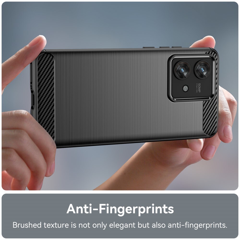 Motorola Edge 40 Neo TPU-cover Brushed, Sort