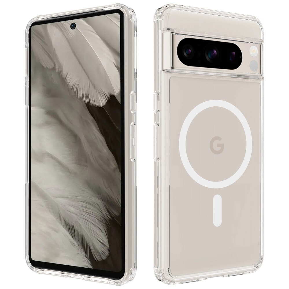 Google Pixel 8 Pro MagSafe Hybrid-cover, Gennemsigtig