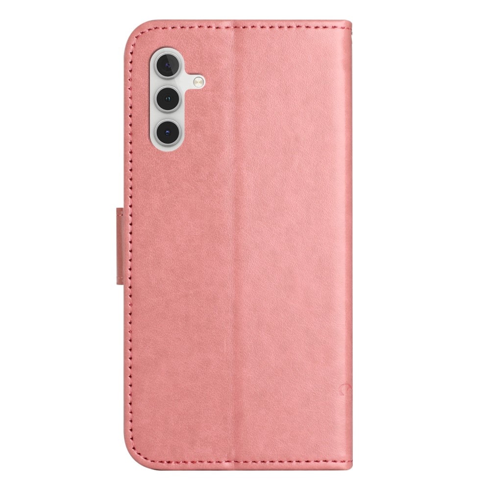 Samsung Galaxy A05s Mobiletui med sommerfugle, Lyserød