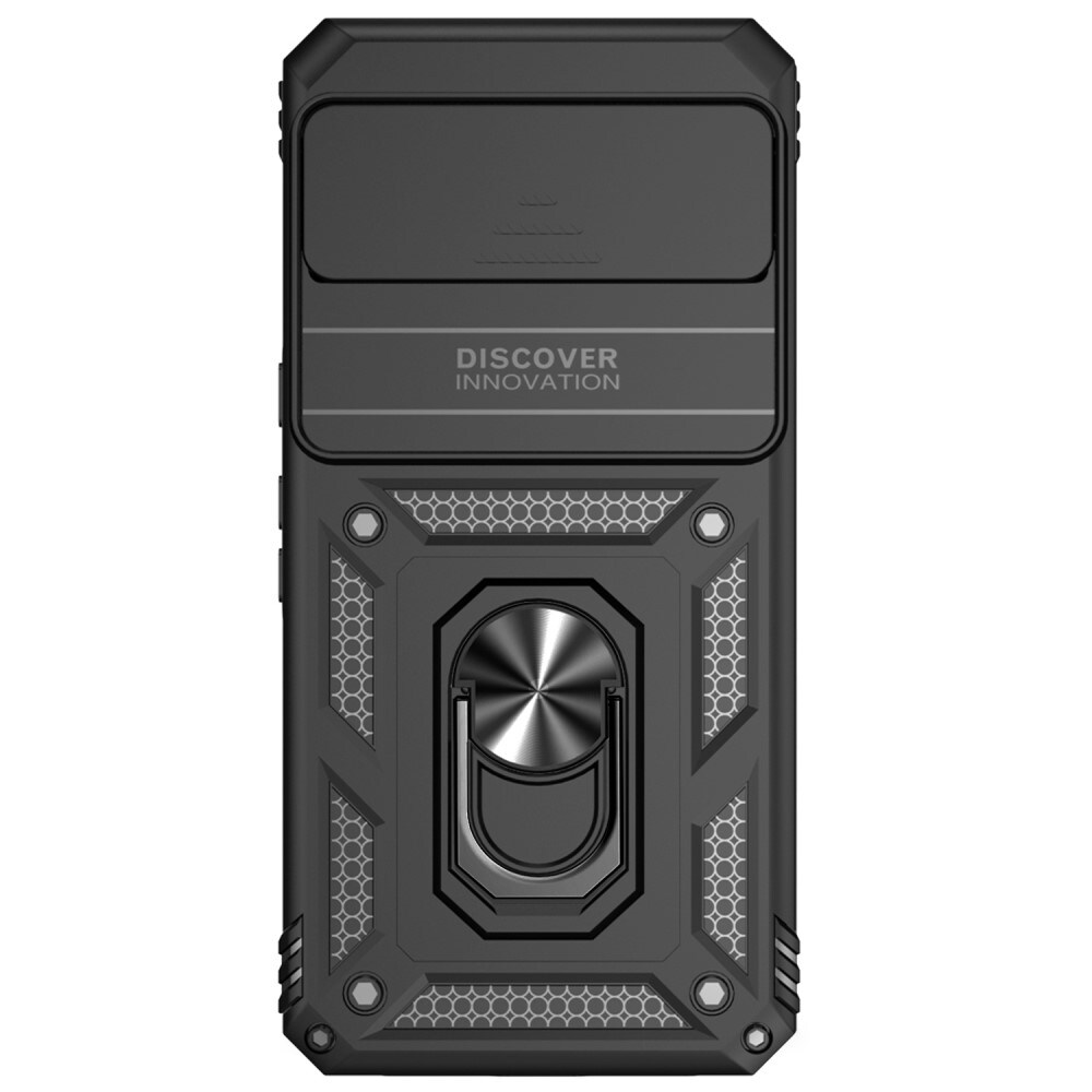 Google Pixel 8 Pro Cover med kamerabeskyttelse & fingerring, Sort