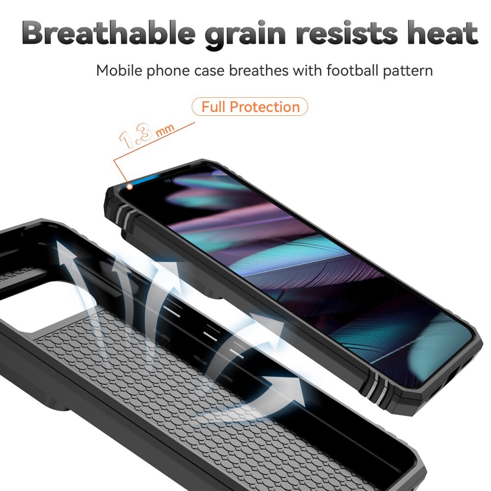 Google Pixel 8 Pro Cover med kamerabeskyttelse & fingerring, Sort