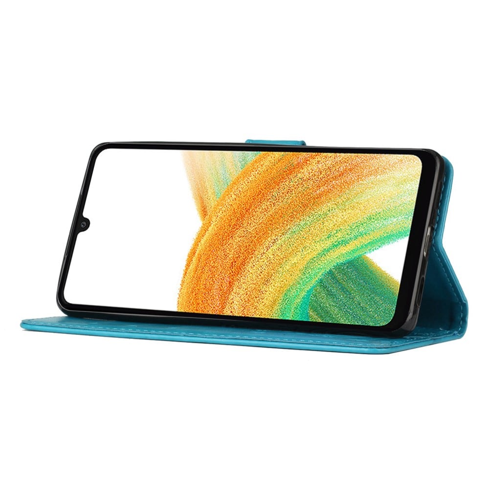 Samsung Galaxy A25 Mobiletui med sommerfugle, Blå