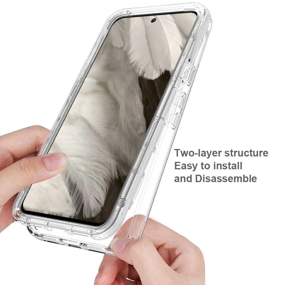 Google Pixel 8 Mobilcover Full Protection, Gennemsigtig