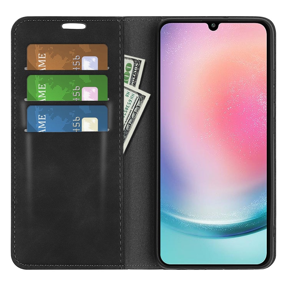 Samsung Galaxy A25 Slankt etui med kortholder, Sort