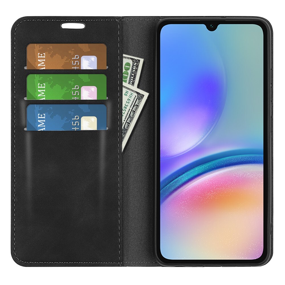Samsung Galaxy A05s Slankt etui med kortholder, Sort