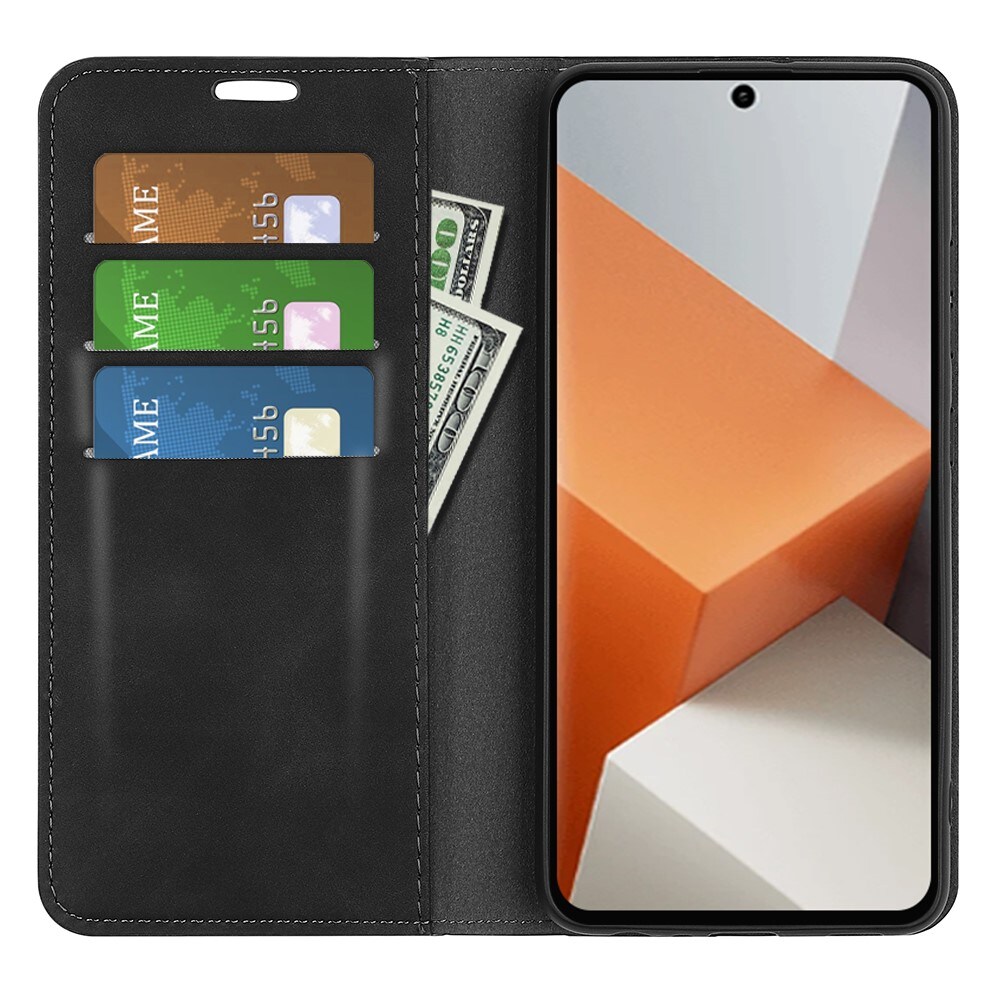 Xiaomi Redmi Note 13 Pro Plus Slankt etui med kortholder, Sort