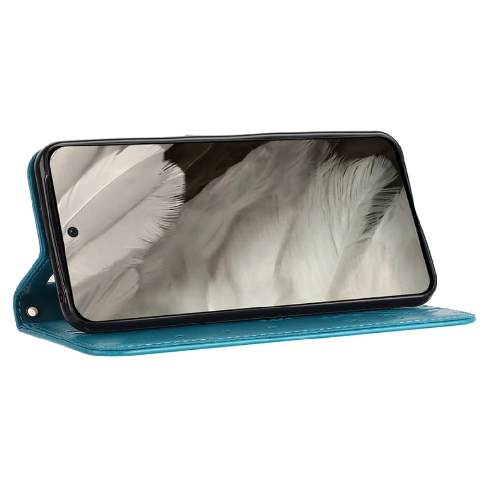 Google Pixel 8 Mobiletui med sommerfugle, Blå