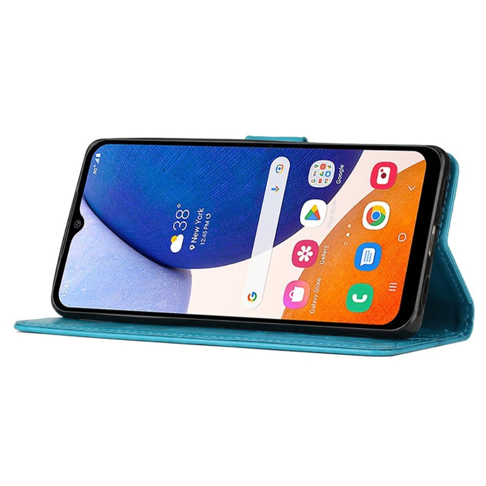 Samsung Galaxy A15 Mobiletui med sommerfugle, Blå