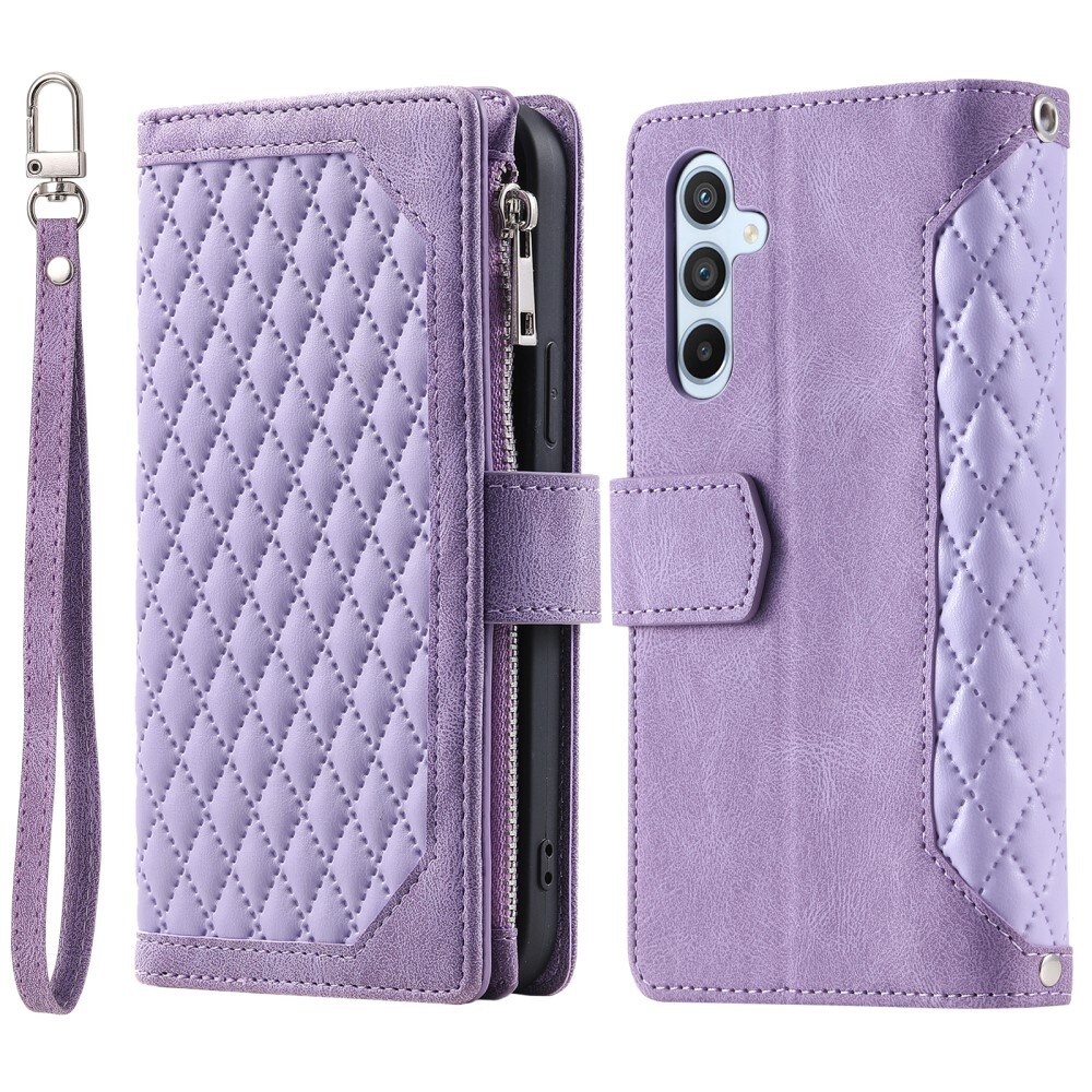 Samsung Galaxy S24 Quiltet pungtaske, Lilla