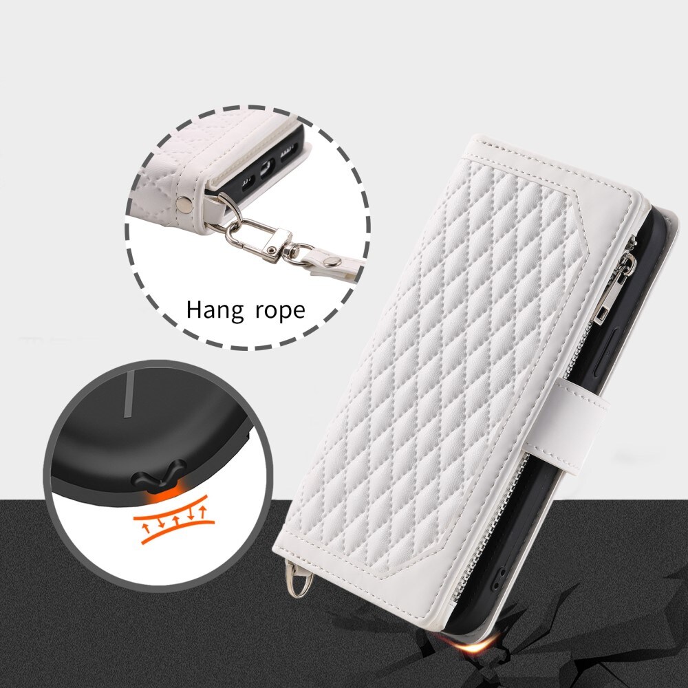 Samsung Galaxy S24 Quiltet pungtaske, Hvid