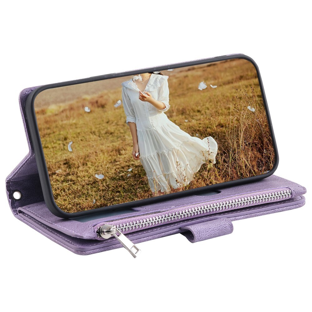 Samsung Galaxy S24 Plus Quiltet pungtaske, Lilla