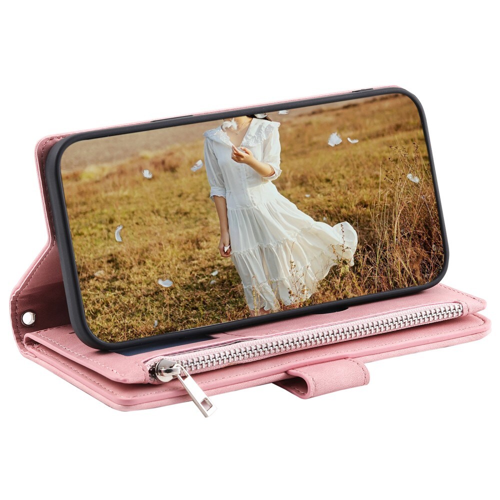 Samsung Galaxy S24 Plus Quiltet pungtaske, Lyserød