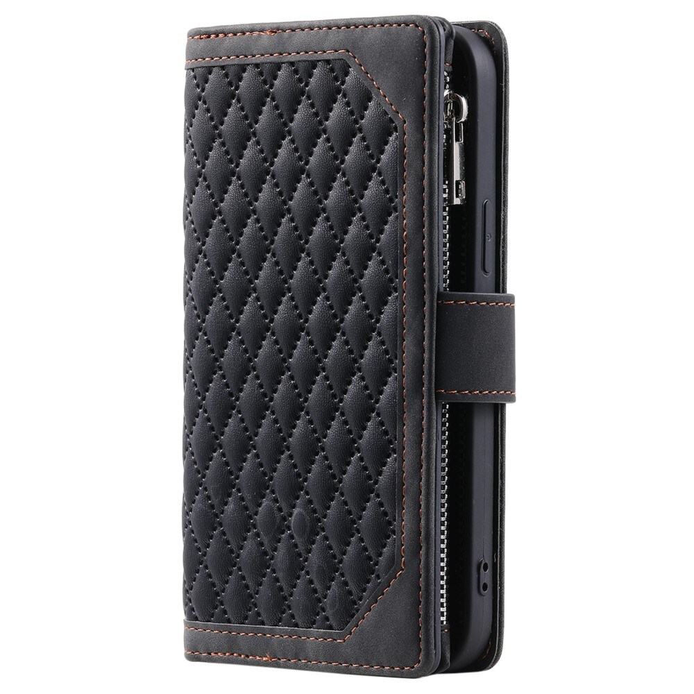 Samsung Galaxy S24 Ultra Quiltet pungtaske, Sort