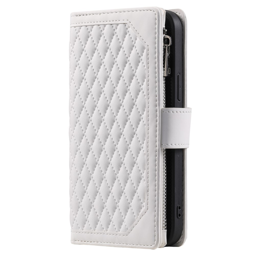 Samsung Galaxy S24 Ultra Quiltet pungtaske, Hvid