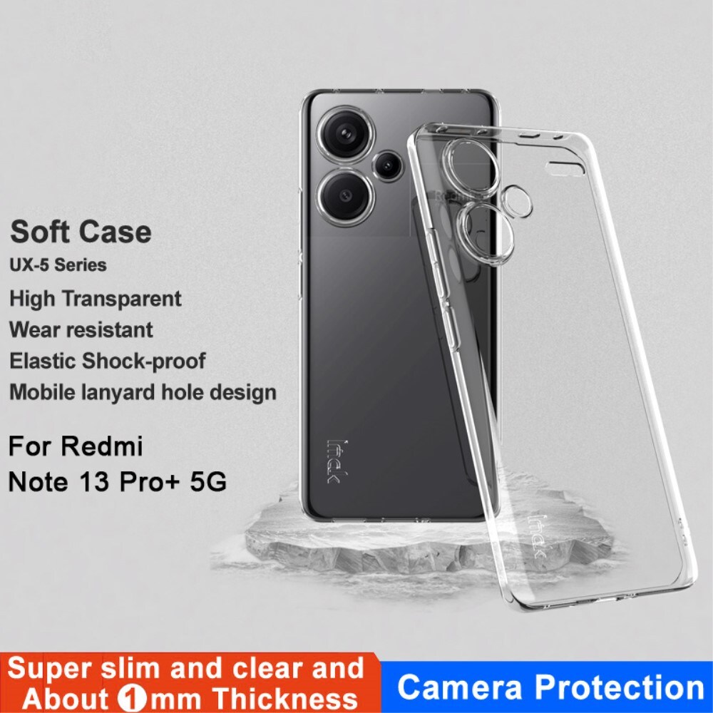 Xiaomi Redmi Note 13 Pro Plus Cover i TPU, Gennemsigtig