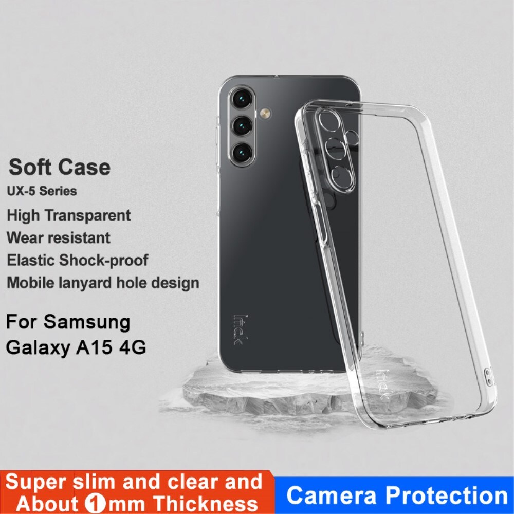 Samsung Galaxy A15 Cover i TPU, Gennemsigtig