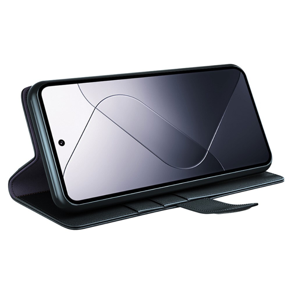 Xiaomi 14 Slankt mobiletui i ægte læder, Sort