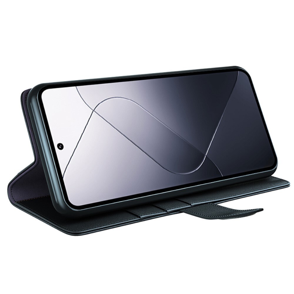 Xiaomi 14 Pro Slankt mobiletui i ægte læder, Sort