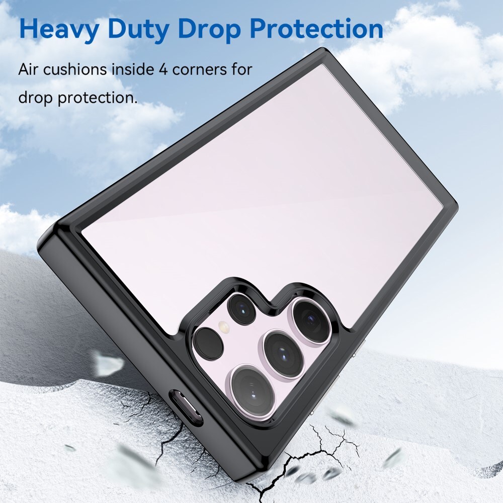 Samsung Galaxy S24 Ultra Crystal Hybrid-cover, Sort