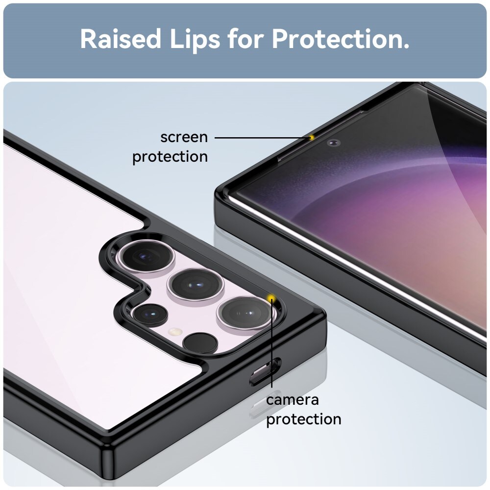Samsung Galaxy S24 Ultra Crystal Hybrid-cover, Sort
