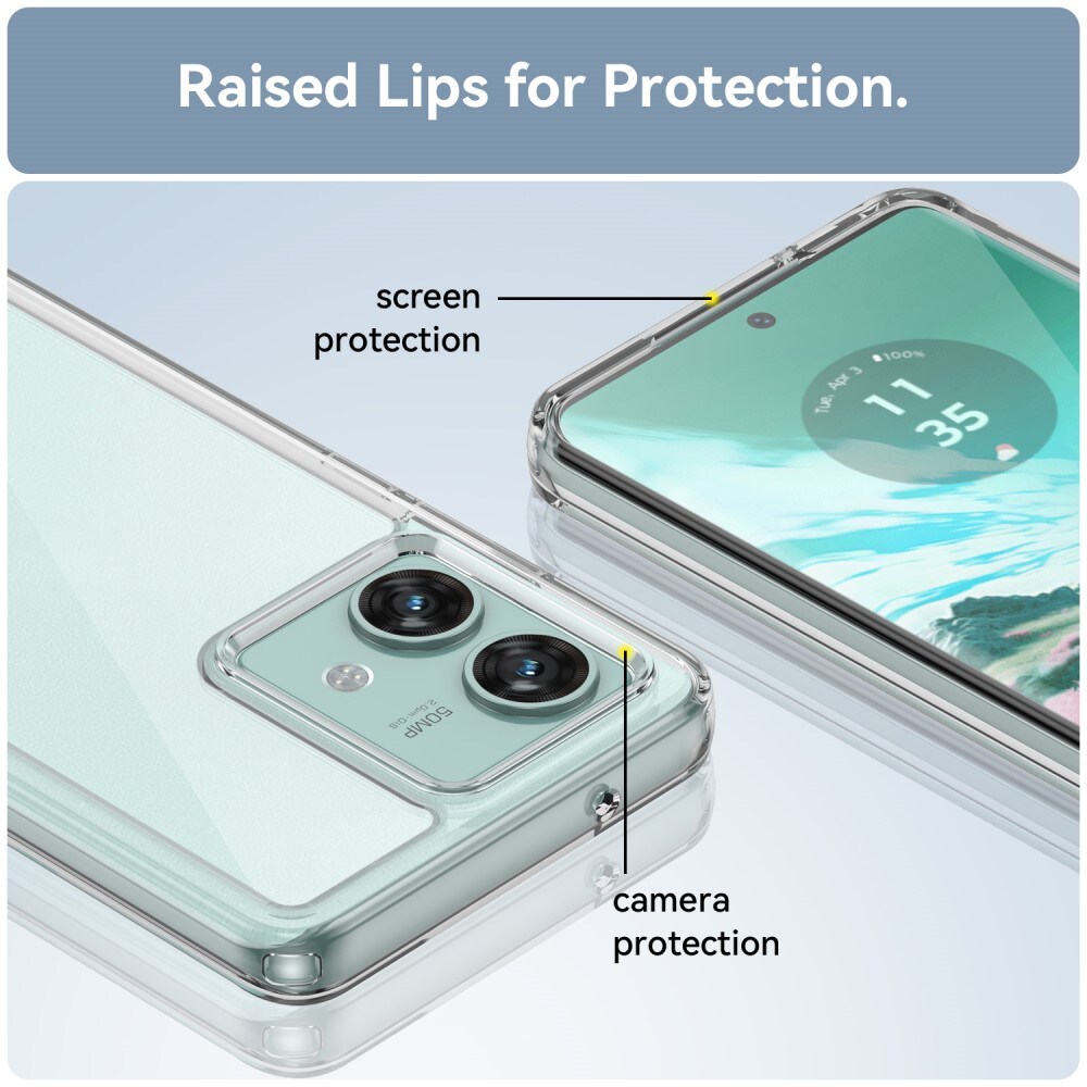 Motorola Edge 40 Neo Crystal Hybrid-cover, Gennemsigtig