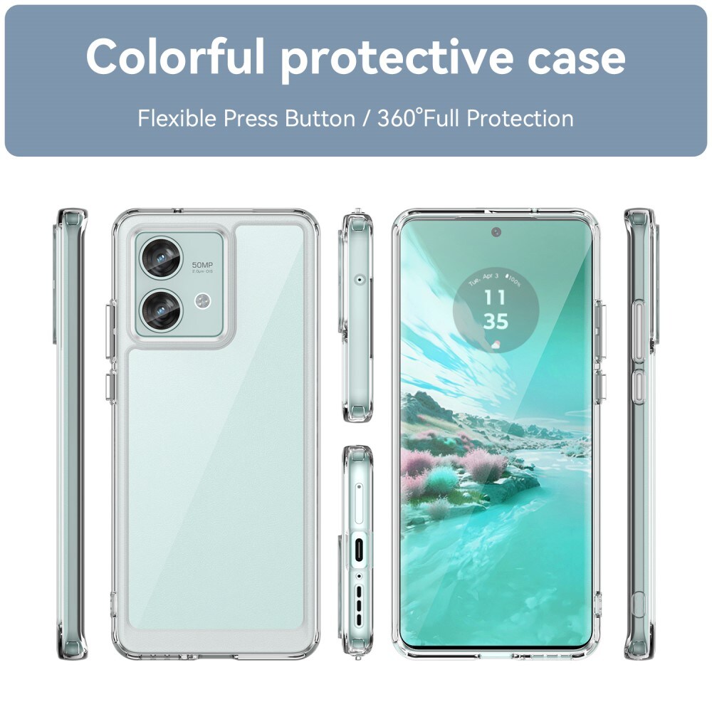 Motorola Edge 40 Neo Crystal Hybrid-cover, Gennemsigtig