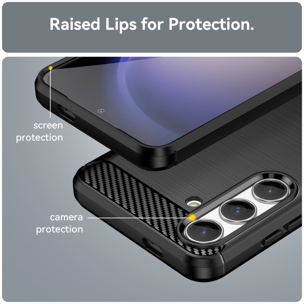 Samsung Galaxy S24 TPU-cover Brushed, Sort