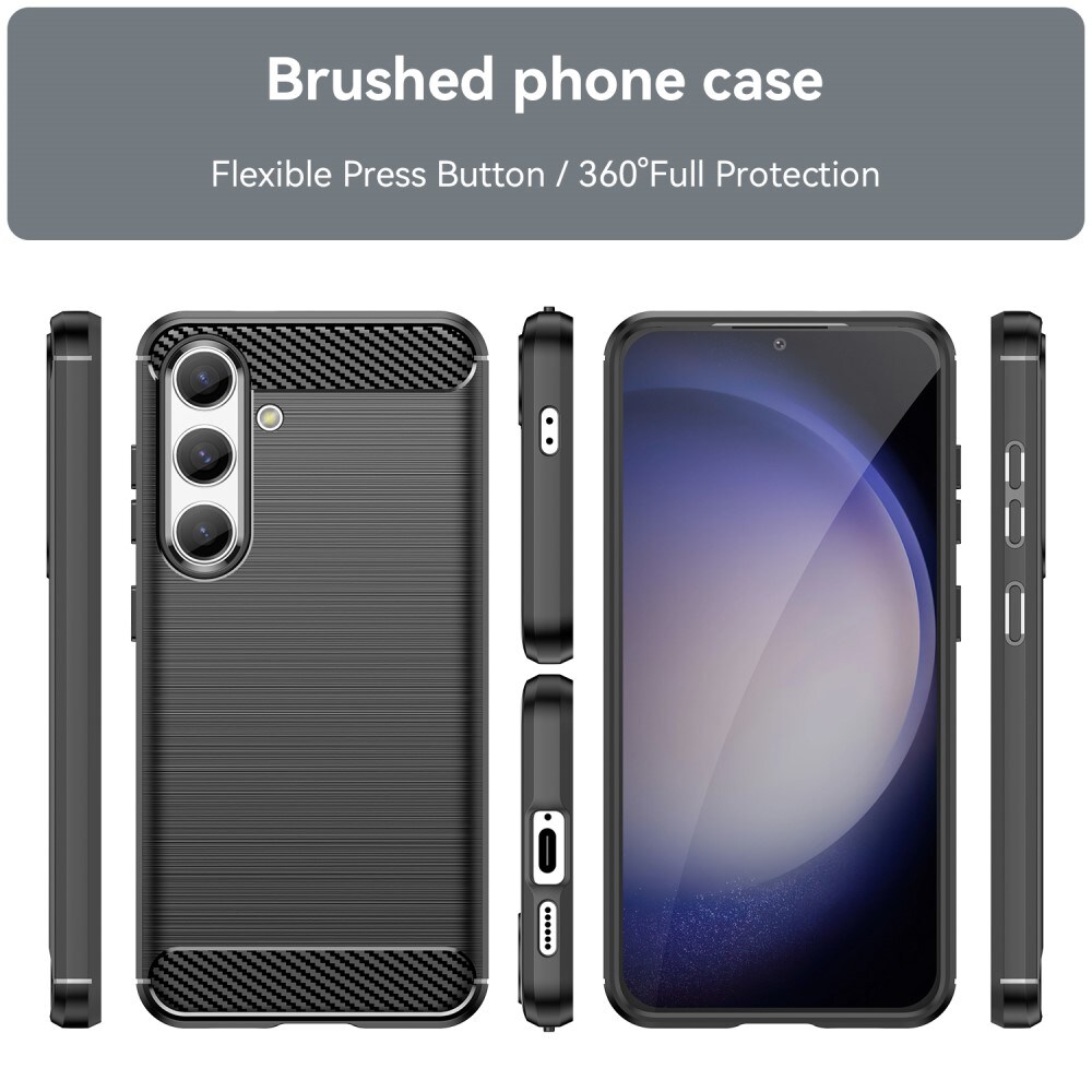 Samsung Galaxy S24 TPU-cover Brushed, Sort