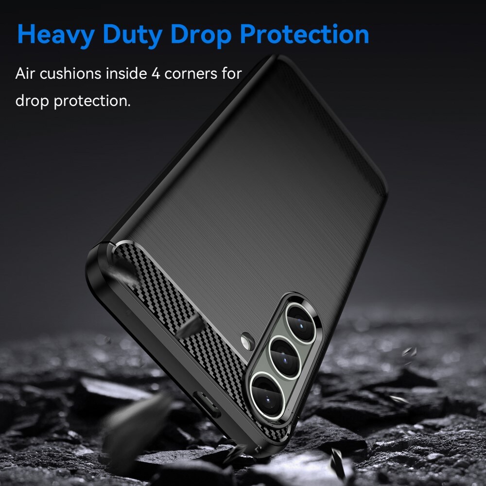 Samsung Galaxy S24 Plus TPU-cover Brushed, Sort