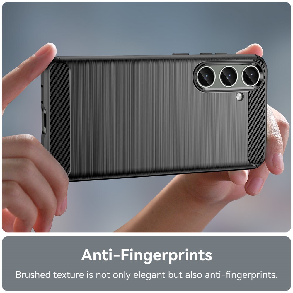 Samsung Galaxy S24 Plus TPU-cover Brushed, Sort