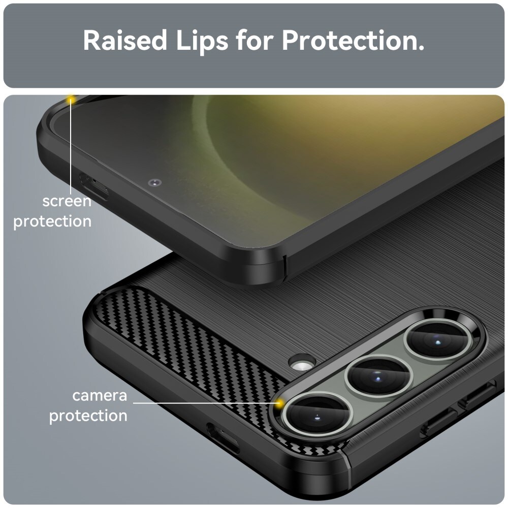 Samsung Galaxy S24 Plus TPU-cover Brushed, Sort