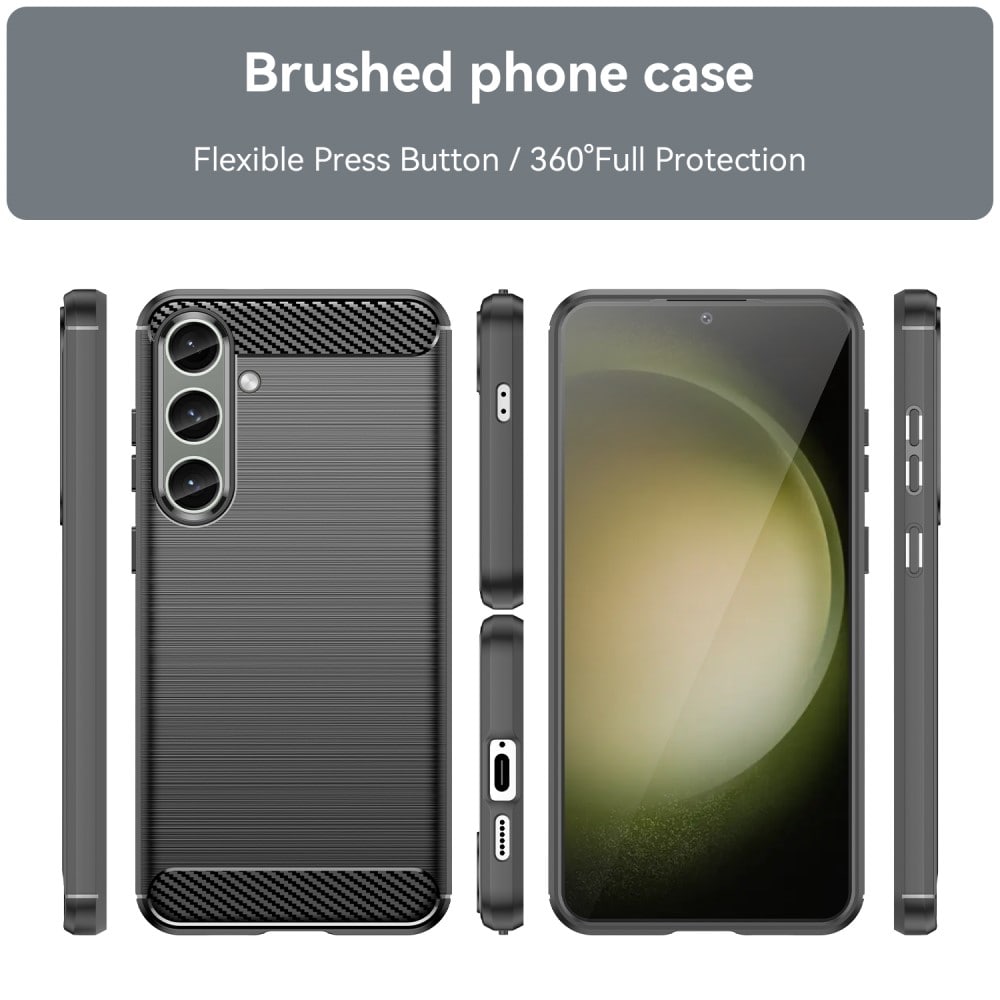 Samsung Galaxy S24 Plus TPU-cover Brushed, Sort