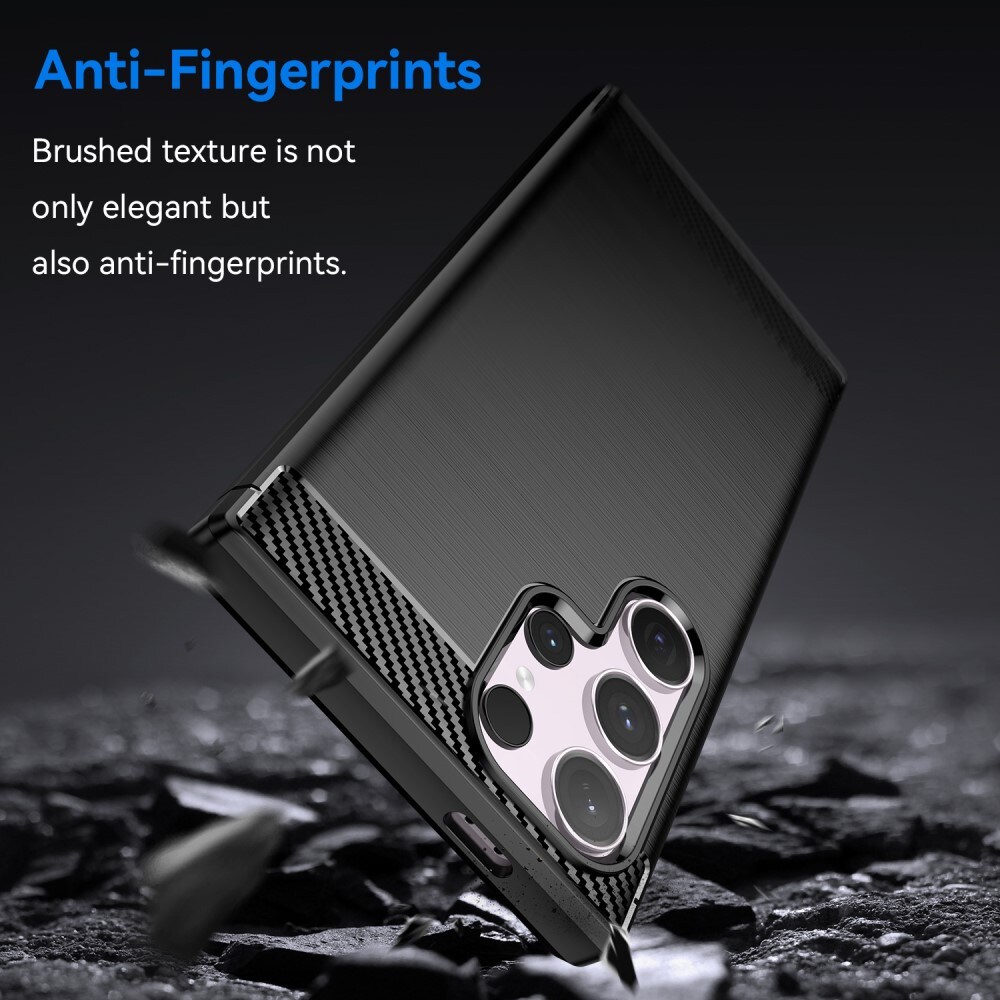 Samsung Galaxy S24 Ultra TPU-cover Brushed, Sort