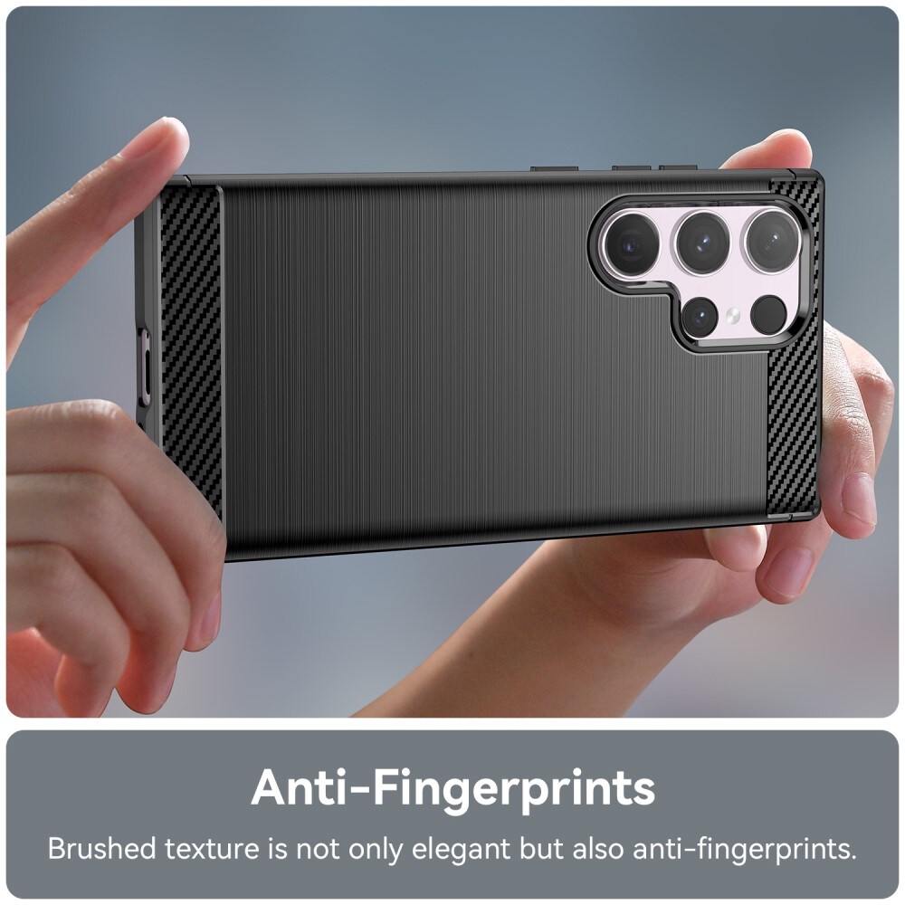 Samsung Galaxy S24 Ultra TPU-cover Brushed, Sort