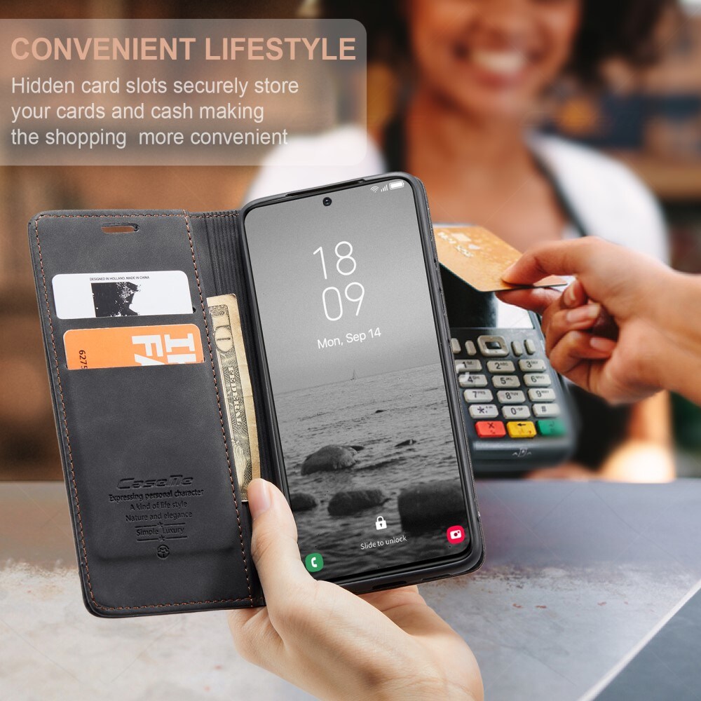 Samsung Galaxy S24 Slankt pungetui, Sort