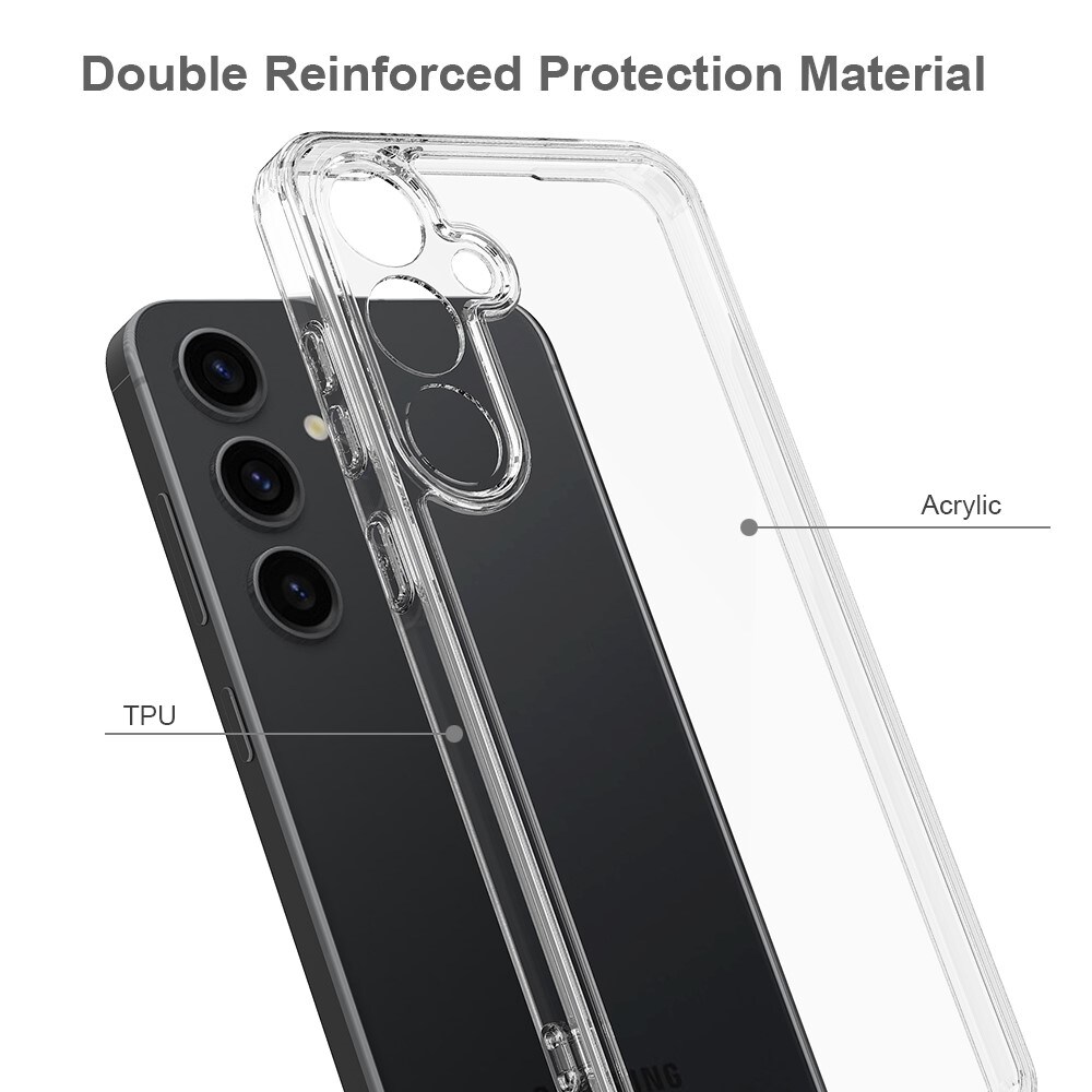 Samsung Galaxy S24 Crystal Hybrid-cover, Gennemsigtig