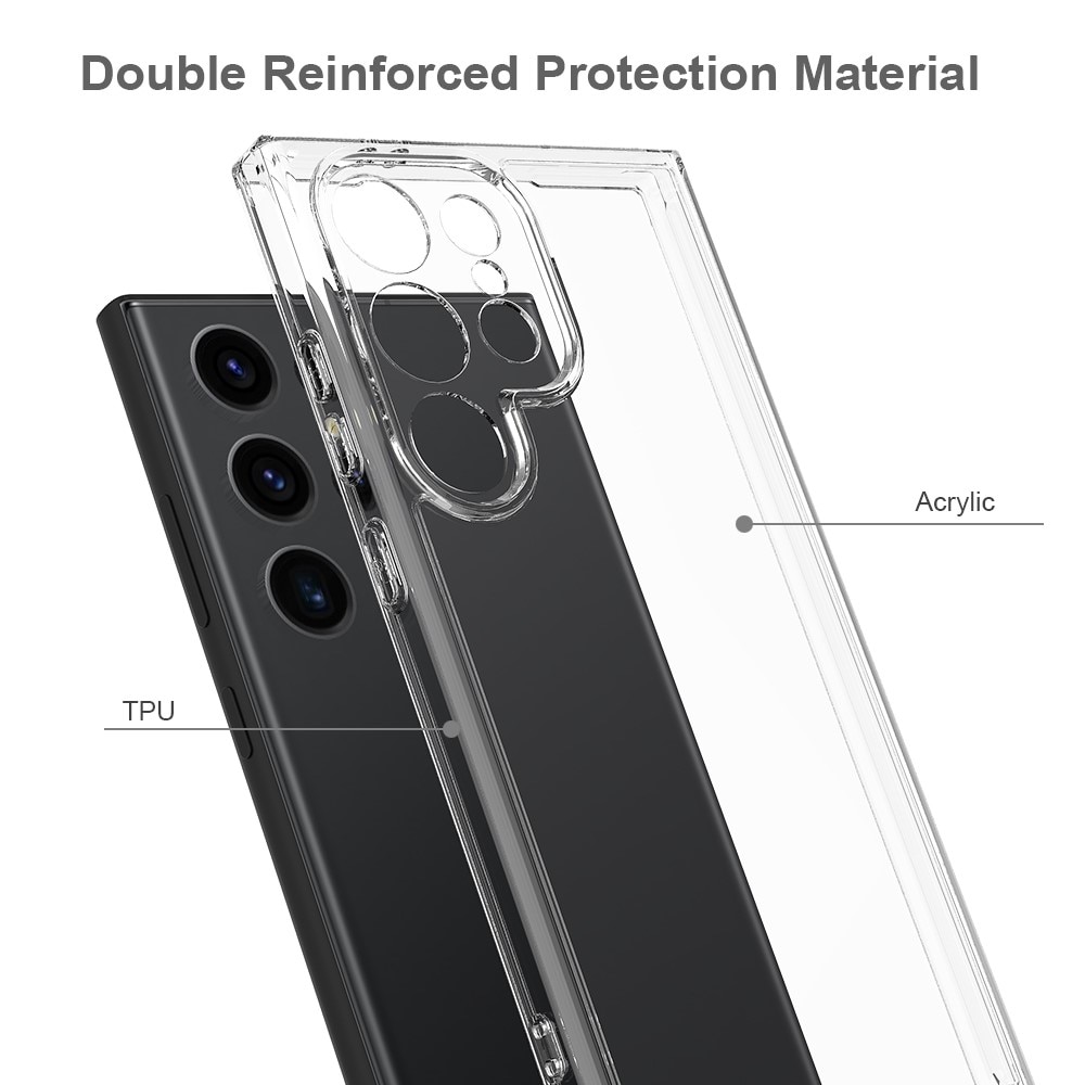 Samsung Galaxy S24 Ultra Crystal Hybrid-cover, Gennemsigtig