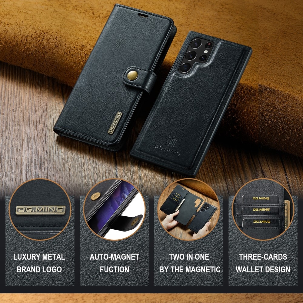 Samsung Galaxy S24 Ultra Pungetui med aftageligt cover, Black