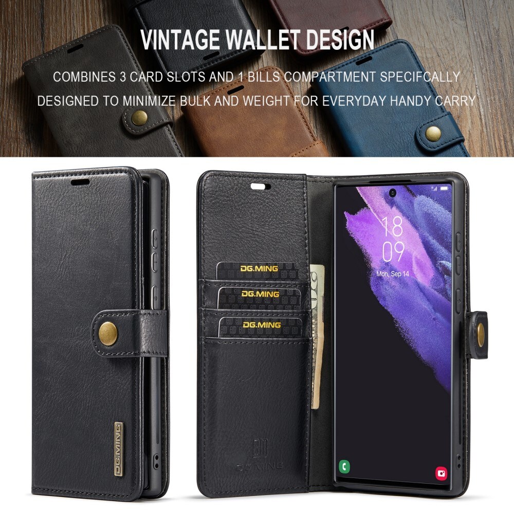 Samsung Galaxy S24 Ultra Pungetui med aftageligt cover, Black
