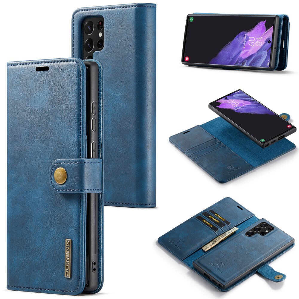Samsung Galaxy S24 Ultra Pungetui med aftageligt cover, Blue