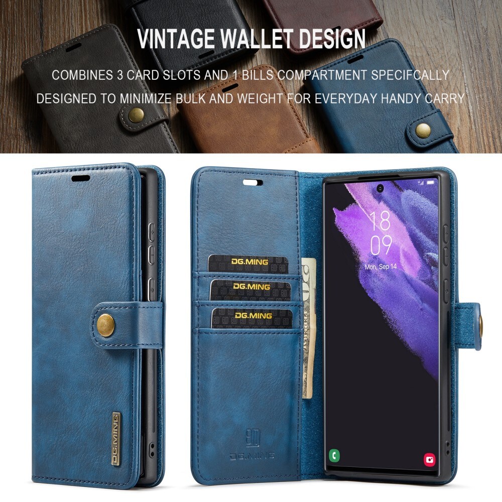 Samsung Galaxy S24 Ultra Pungetui med aftageligt cover, Blue