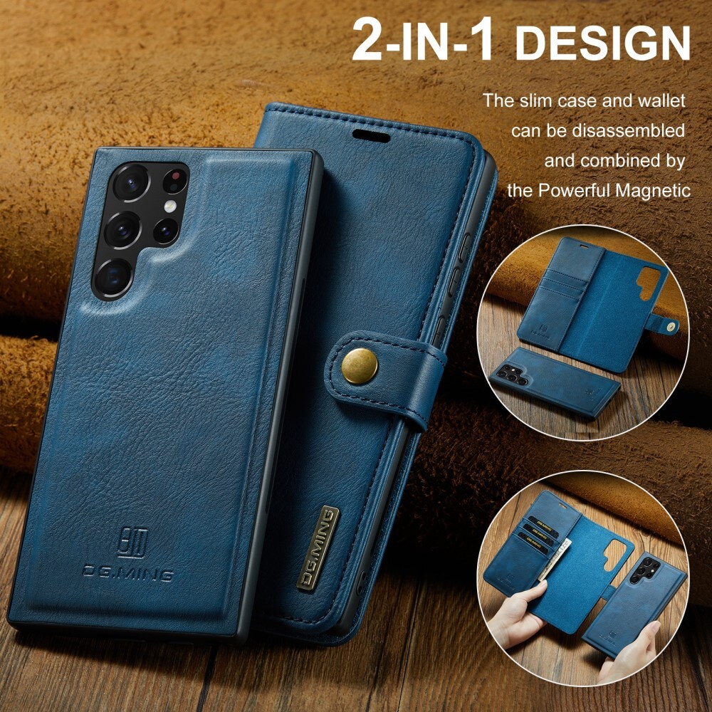 Samsung Galaxy S24 Ultra Pungetui med aftageligt cover, Blue