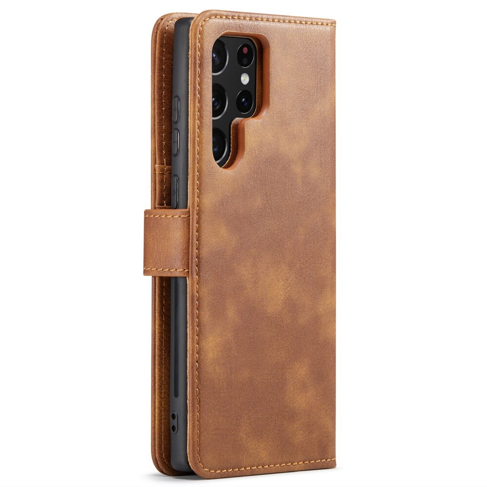 Samsung Galaxy S24 Ultra Pungetui med aftageligt cover, Cognac