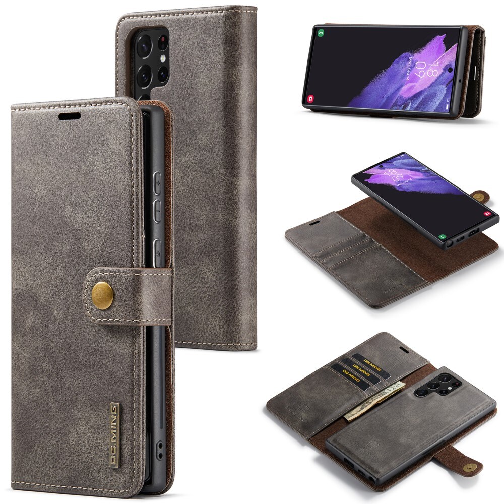 Samsung Galaxy S24 Ultra Pungetui med aftageligt cover, Brown
