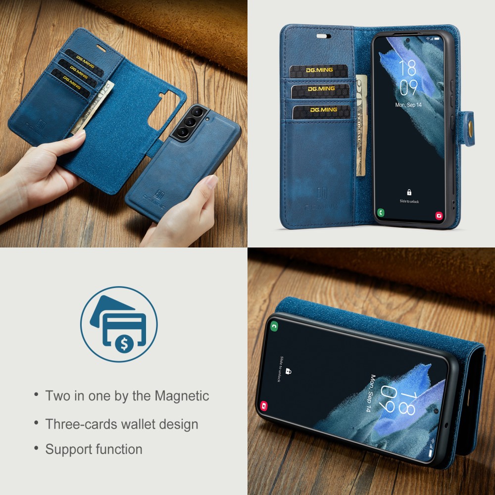 Samsung Galaxy S24 Pungetui med aftageligt cover, Blue
