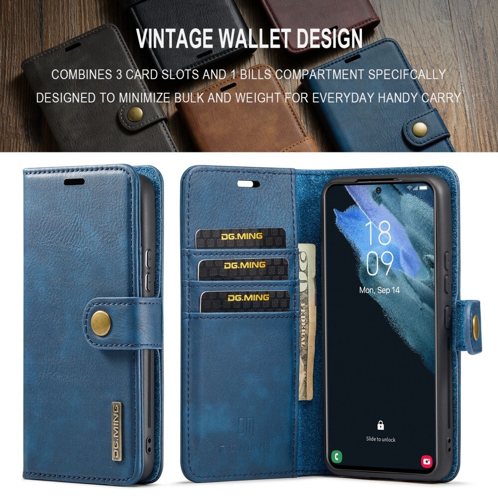 Samsung Galaxy S24 Pungetui med aftageligt cover, Blue
