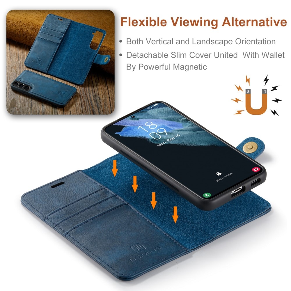 Samsung Galaxy S24 Pungetui med aftageligt cover, Blue